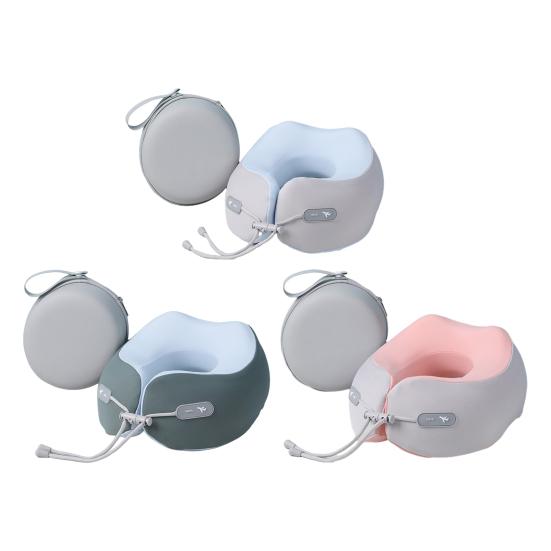 Memory Foam Neck Pillow Portable Ergonomic Neck Cushion Soft U-Shaped Support Pillow for Neck Fatigue Relief Travel Flights Office