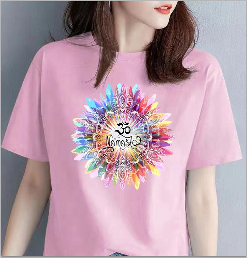 Fashion Yoga Youth Summer T-shirt Girls Short Sleeve T-shirt Fitness Sports Hot Sale Oversized T Shirt Summer polyester fabric