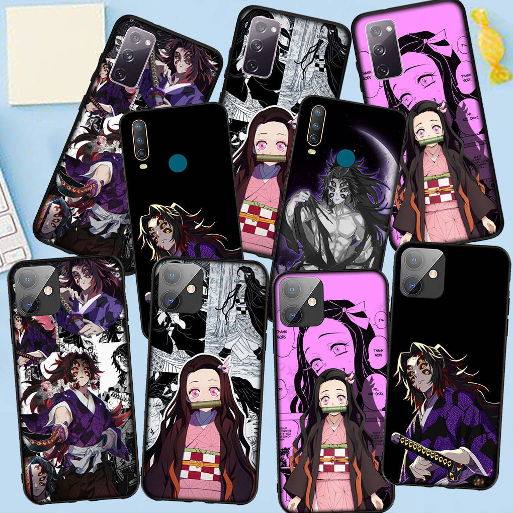 Handyhülle für Samsung Galaxy S25 S24 S23 iPhone 16 15 Xiaomi Redmi Note 14 13 12 16E 11 Pro Max OPPO Moto Huawei Kokushibo Nezuko Demon Slayer Hülle