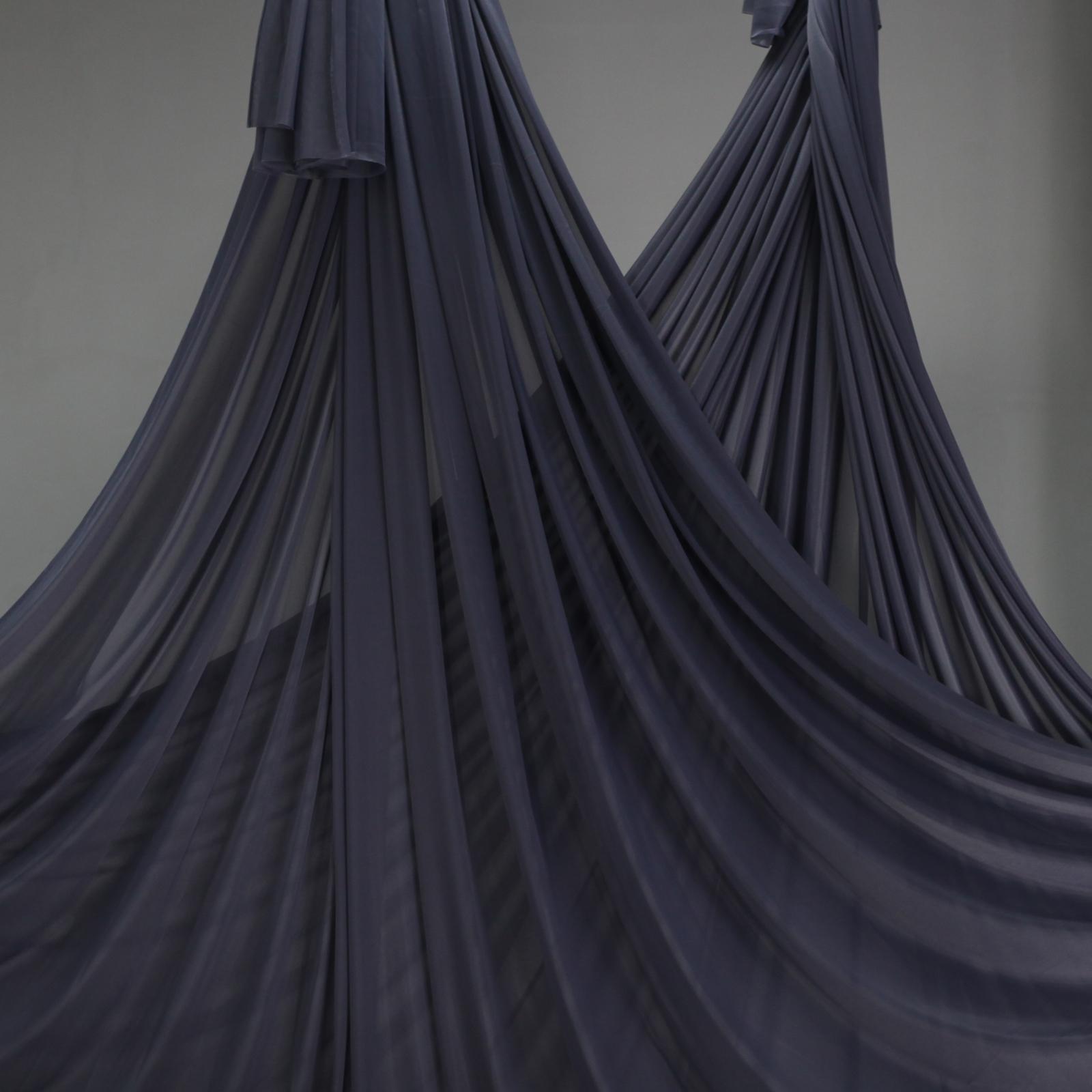 

7-метровий повітряний шовковий гамак для йоги, шовкова гойдалка, домашній тренажерний зал, антигравітація на відкритому повітрі, ремінь для йоги Dark grey