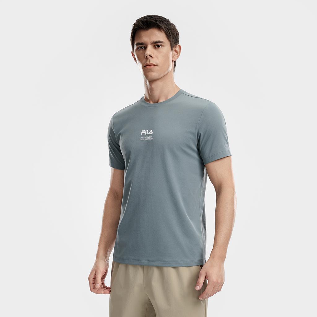 FILA Fitness Fashion Simple Classic Sports Training Versatile Breathable Quick-Dry Short Sleeve T-Shirt Men tops A11M621110FZA