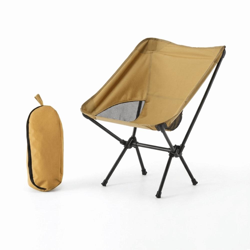 Sturdy Folding Camping Chair Portable Outdoor Fishing Stool Camping Leisure Chair  Outdoor Fishing Yellow