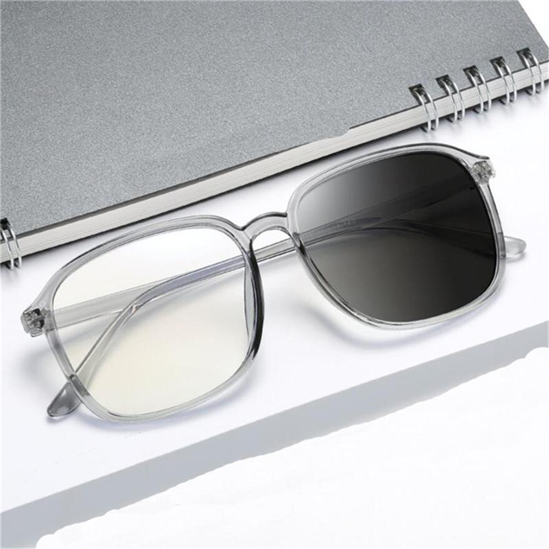Sun Photochromic Square Prescription Spectacle Women Men Ultralight Pc Oversized Nearsighted Glasses 0 -0.5 -0.75 -1.0 To -6.0