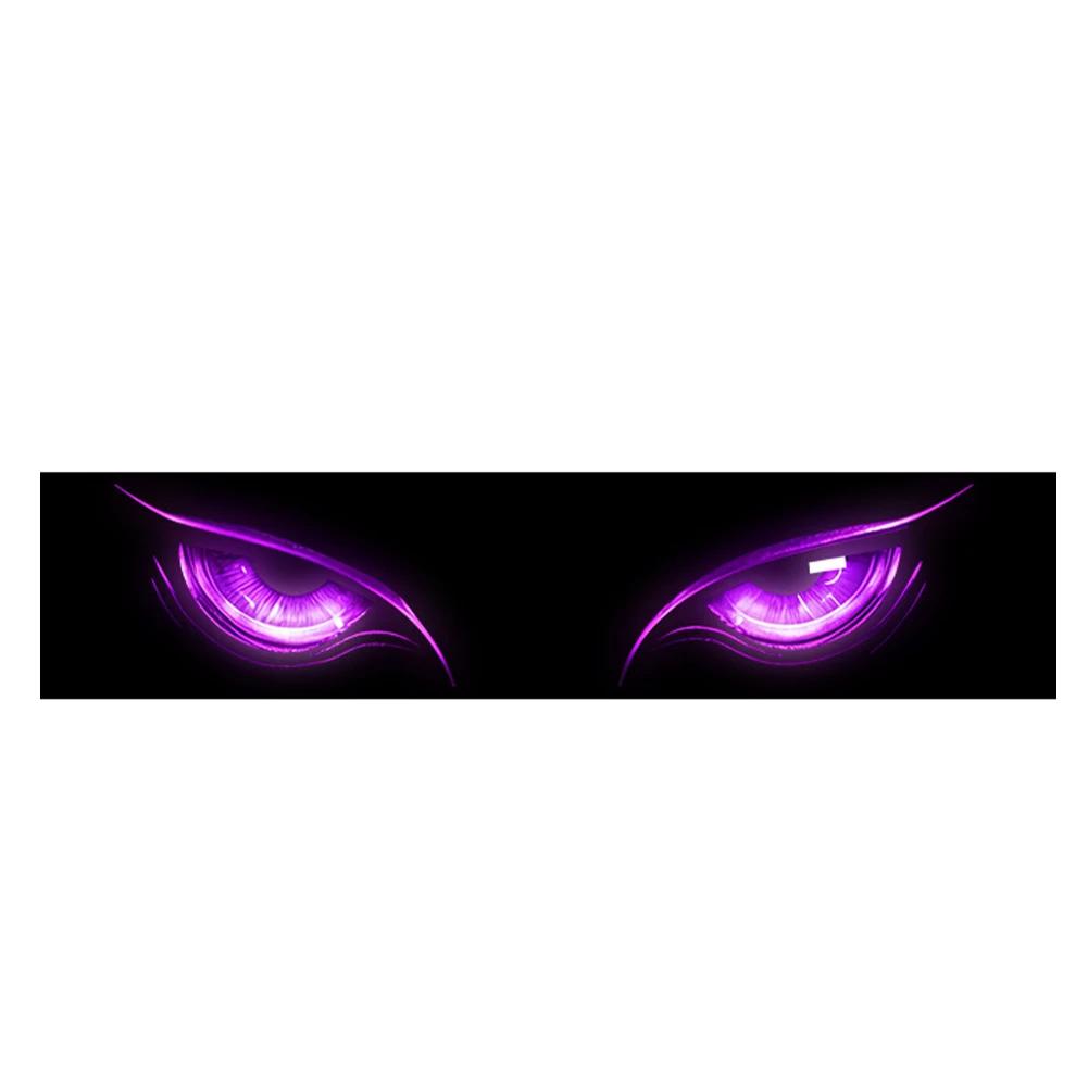 Car Front Windshield Decor Sticker 130x20cm Demon Eyes Pattern Vehicle Anti-Scratch Decal Universal Car Front Windshield Sticker