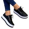 Spring and Autumn Large Size Casual Muffin Single Shoes Women's New Round Head Thick Sole Lace-up Single Shoes Wish