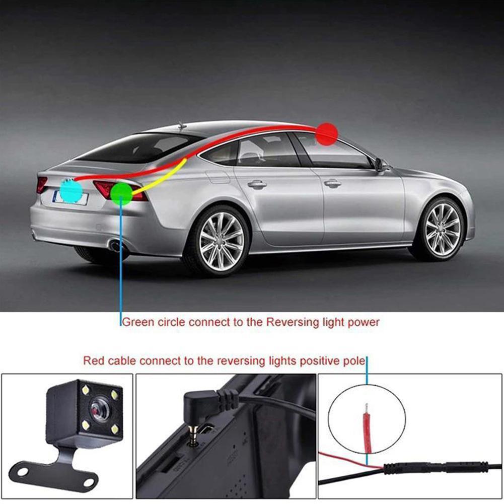 Car Rear View Camera 5Pin Video Port With 4 LED Night-Vision For Dash Cam
