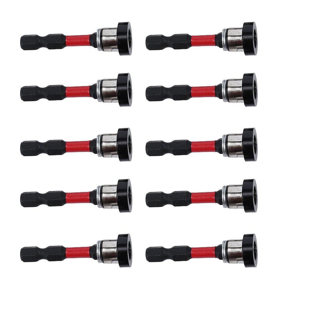 10 Piezas Broca Magnética para Fijar Tornillos PH2 Broca Magnética para Destornillador con Collar de Aluminio Extraíble