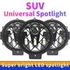 7 Inch Car LED Spotlight Angel Eyes Round DRL Headlight High Beam/Low Beam Auxiliary Work Light for Automobile SUV 4X4 Off Road Vehicle UTV