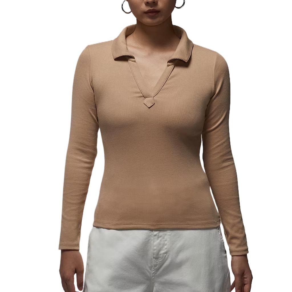 Jordan Solid Color Comfortable Long Sleeve Knit Sweater Women sweater FV7192-200