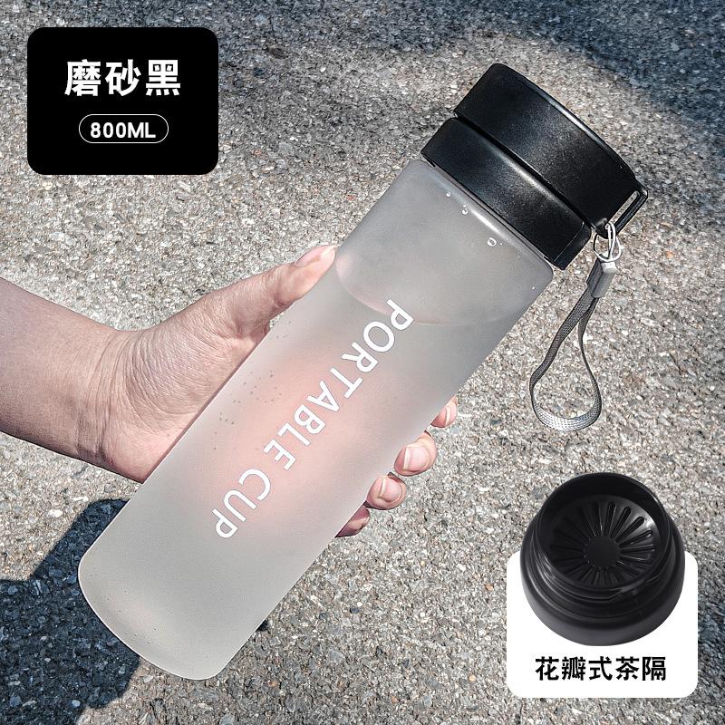 Water bottle tea separation plastic cup student couple cup large capacity sports water cup activity gift plastic cup