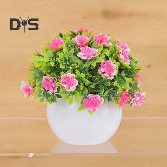 Fake Potted Plant Realistic Durable Artificial Bonsai Ornament for Home Office Patio Desktop Decoration