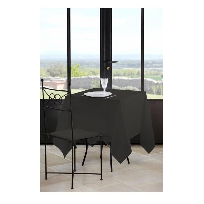 Nappe Carrée - Nels - Anthracite - 180 X 180 Cm - 100% Polyester - Ourlet