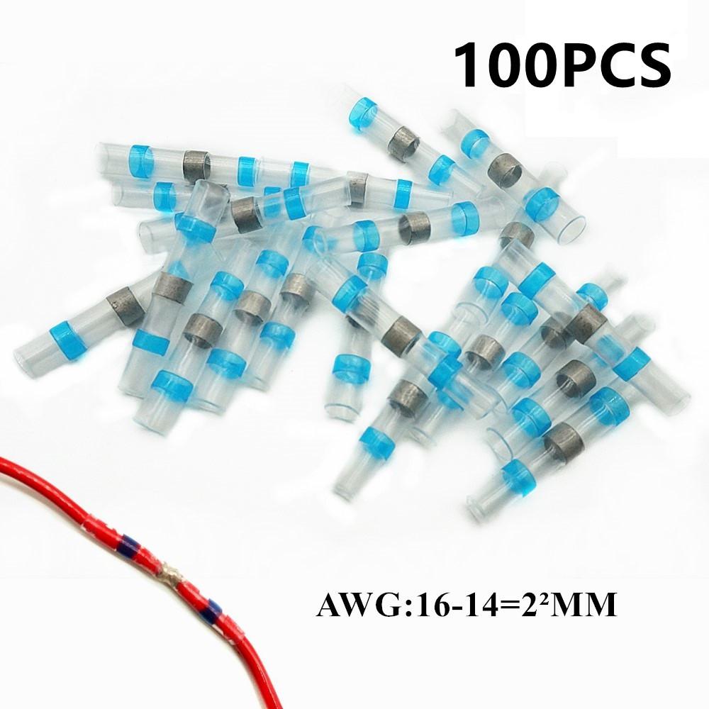 

1,5 -2,5 мм² AWG16 -14 100/300/500PCS Термоусадочна паяльна рукавна ізольована водонепроникна електрична стикова дротяна з’єднувальна клема 100PCS