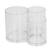 Clear Round Plastic Makeup Container Transparent Cylinder Makeup Brush Holder Organizer