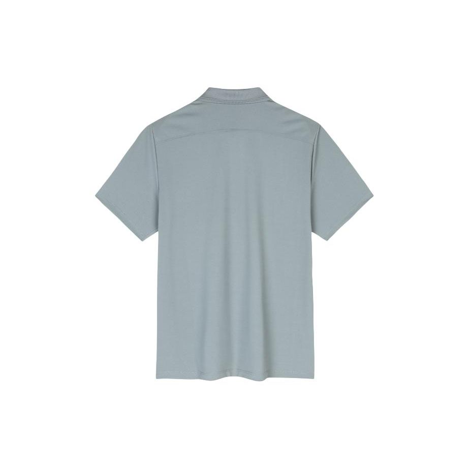Anta Champion All-Weather Series Solid Color Breathable Casual Sports Polo Shirt Men Tops Monet-Gray 152420107-3