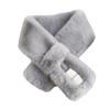 Winter Korean version of fashion scarf women's versatile solid color imitation Rex rabbit hair scarf cross plush warm scarf student
