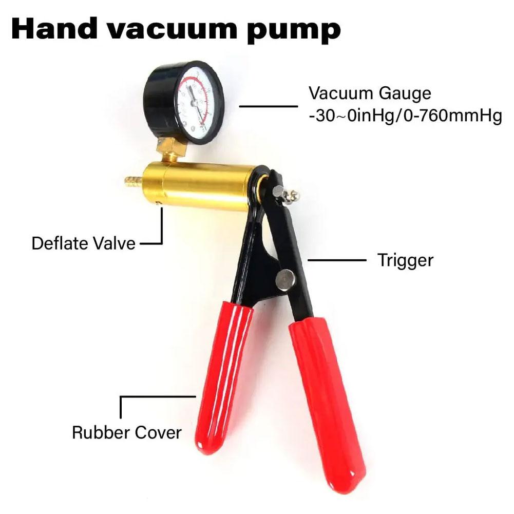 2 In 1 Manual Brake Bleeder Vacuum Pump Kit Automotive Vacuum Pistol Pump Tester Portable Handheld Tool For Car Truck