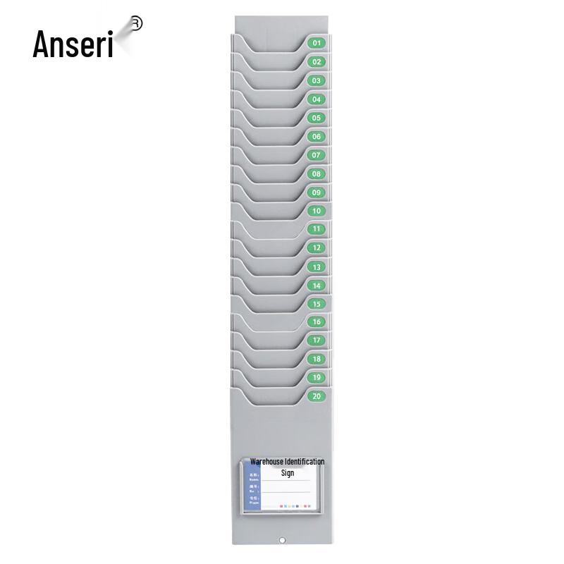 Ancai Rui Ret retractable Magnetic Warehouse Card Holder, 20-Slot