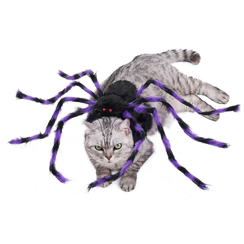 Novelty Pet Spider Costume Cute Dogs Cats Vibrant Plush Spider Outfit Easy Wear Pet Party Cosplay Dress Suit Pet Costume