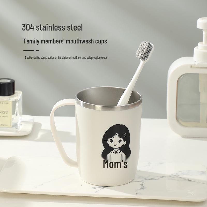 304 Stainless Steel Family Toothbrush Holder - Parent-Child Set for 3-5 Members
