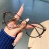 New Fashionable  Anti-Blue Light Cat-Eye Women Glasses Frame Natural And Slimming Metal Frame 6004