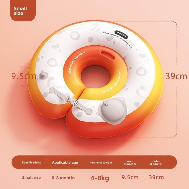 Baby Pool Float With Inflatable Neck Ring For Water Play And Swimming Safety