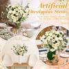 Artificial Flowers Silk Eucalyptus Leaf Rose Combination Wedding Bridal Bouquet Christmas Home Garden Festival Diy Gift Hot Sale