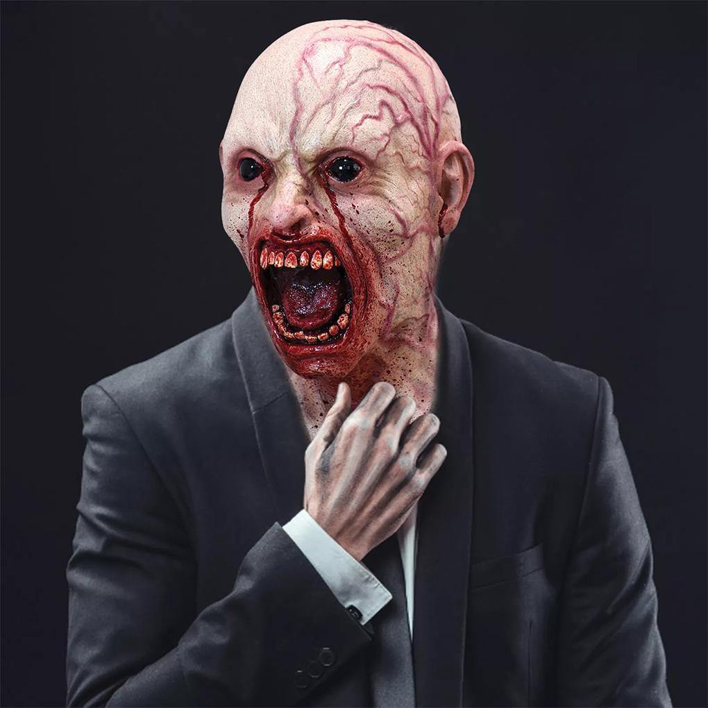 Zombie Mask Creepy Halloween Props საშინელი რეალისტური სახის ნიღაბი მოზრდილთა წვეულების Cosplay კოსტიუმების რეკვიზიტები საშინელებათა ინფიცირებული ზომბი ნიღბები