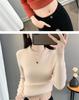 2025 Women's Autumn/Winter Half-High Collar Velvet-Lined Knit Sweater