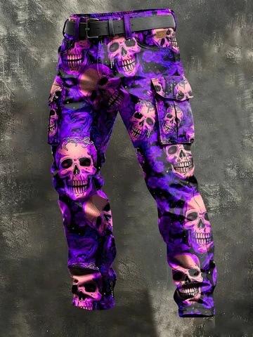 Y popular D printed men's trousers retro overalls new punk men's clothing independent