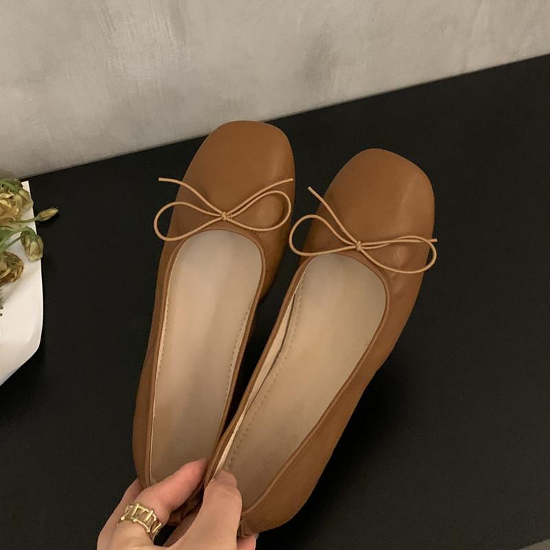 Fashion Bailamos New Women Flats Fashion Round Toe Bow-knot Slip On Ballerinas Shoes Soft Flat Ladies Casual Dress Ballet Shoes