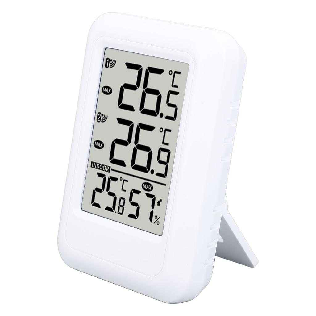 Indoor Outdoor Thermometer Time Display Alarm Calendar Function Digital Wireless Thermometer for Home Factory Office