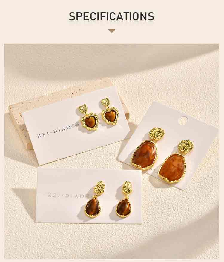 Geometry Irregularity Resin Dangle Earring, Mirad Color Bohemia Acrylic Accessories Party Jewely For Her
