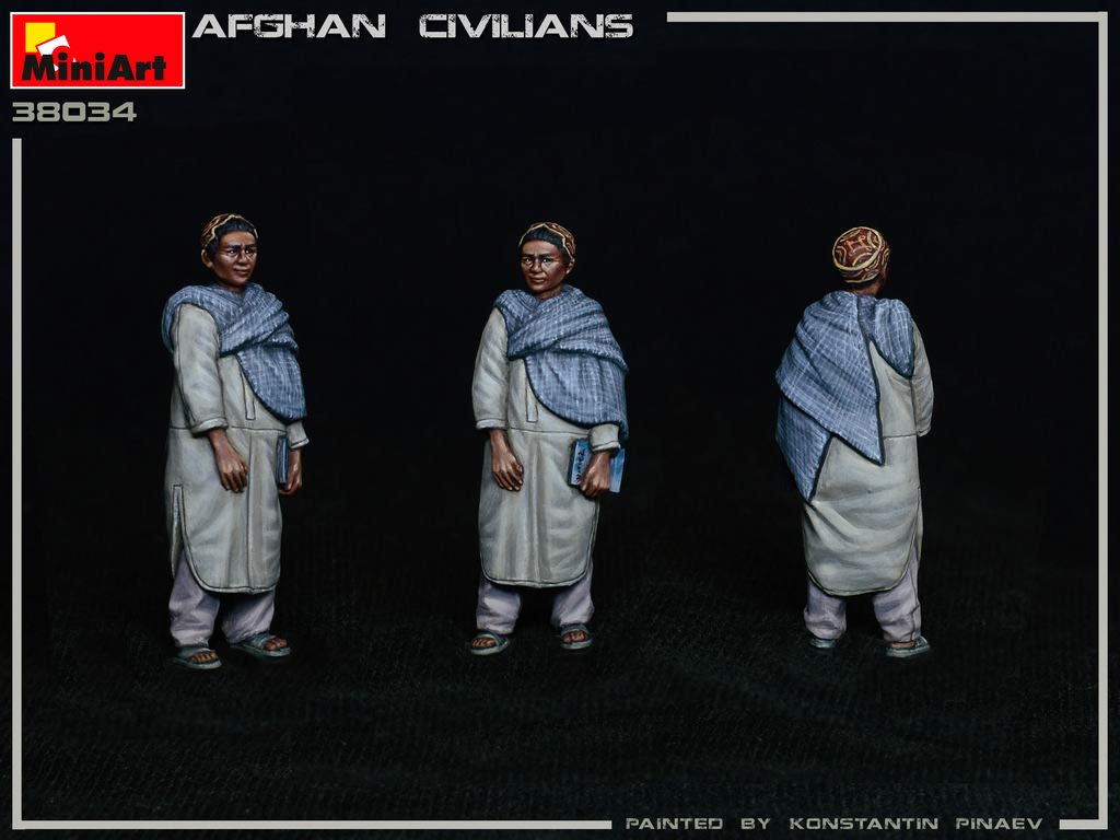 MiniArt Scale Afghan Civilians Plastic Model Kit MA38034 1/35 (5-Piece Set)
