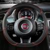 Чехол на руль автомобиля из микрофибры и кожи для Fiat 500 2007- 500e   500L 2014-2018 500X 2015- Автоаксессуары