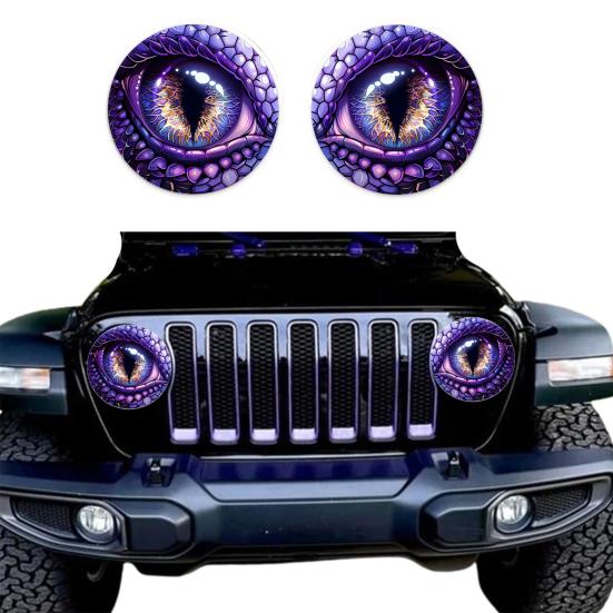 1 Pair Beast Eyes Car Headlight Decals Realistic Reptile Eye Stickers Waterproof PVC Easy Install Unique Car Accessories for Trucks &