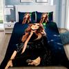 Exquisites 3D Celine Dion Tapeten-Musikfilm-Druck-Bettwäsche-Set Bettbezug Steppdecke Bett Erwachsene Jugendliche Mädchen Junge Geschenk