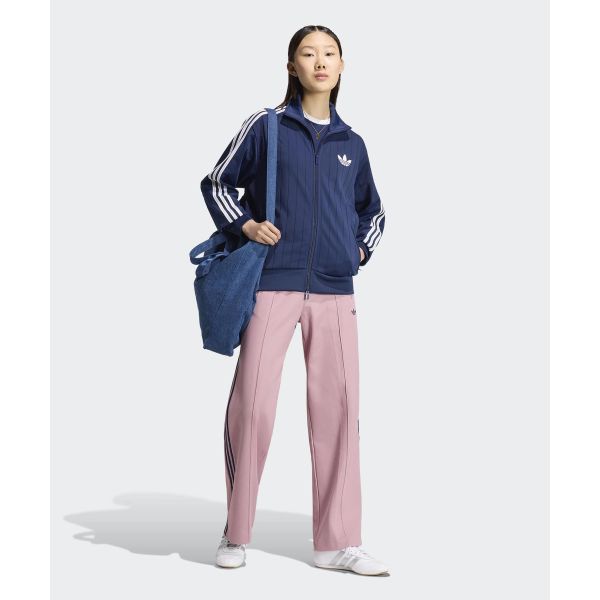adidas Originals High Neck Loose Striped Jacket Women Jackets KS9983
