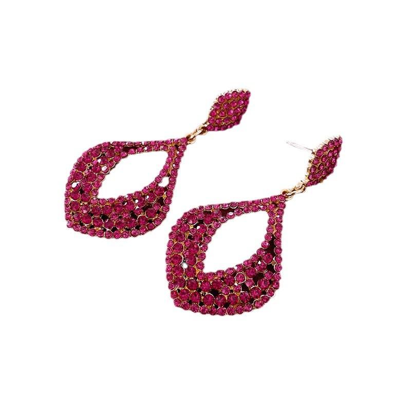 European and American Diamond-set Oval Earrings Retro Earrings Niche Light Luxury High-end Earrings Women