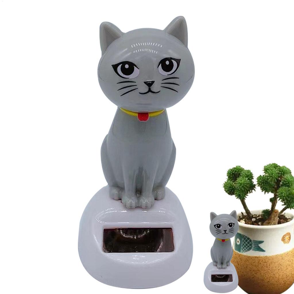 Animated Solar Dancing Toy Cute Solar Powered Swinging Cat Dashboard Decoration Swing Cat Decor For Birthday Gift Holiday Gift