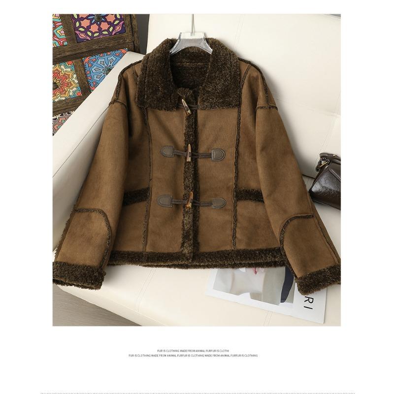 Women's Fur Integrated Jacket Women's Loose and Thin Meat-covering Warm Jacket Women's Outer Wear