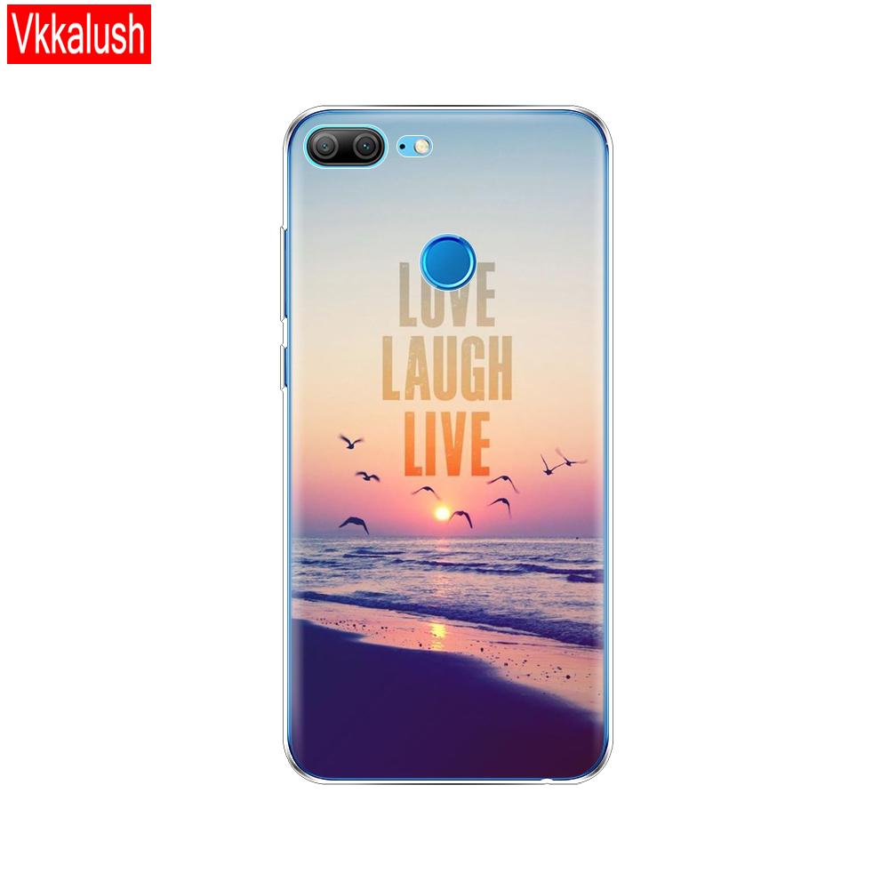 Hülle Handyhülle für Huawei Honor 9 Lite weiches TPU Silikon Rückseite 360 Vollschutz Druck transparent Coque Shell