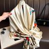 New Long Silk Scarf Women Print Hair Neck Square Office Ladies Shawl Bandanna Muslim Hijab Handkerchief Muffler Foulard Female