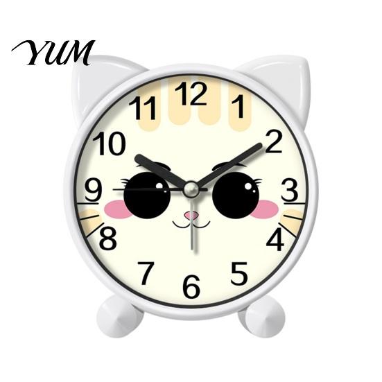 Kids Room Clock Cartoon Animal Alarm for Students, Non-Ticking Quiet Movement Clock, Battery Operated Desk Home Bedroom Electronic