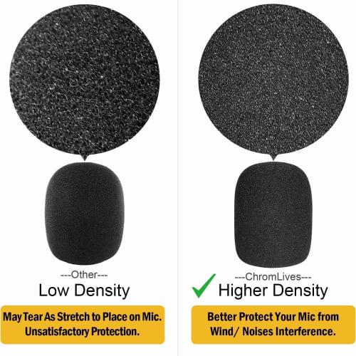 ZOYUBS Microphone Sponge Windproof Cover, High-Density Microphone Sponge, Thick Sponge Microphone Windscreen, Nick Filter Sponge Cover, Sponge Cotton