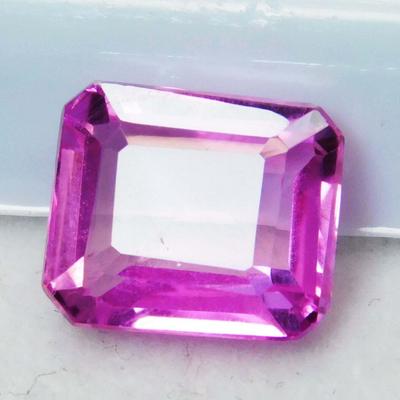 Natural Pink Sapphire Loose Gemstone Emerald Cut 4.20 Ct September Birthstone for Gem Collections