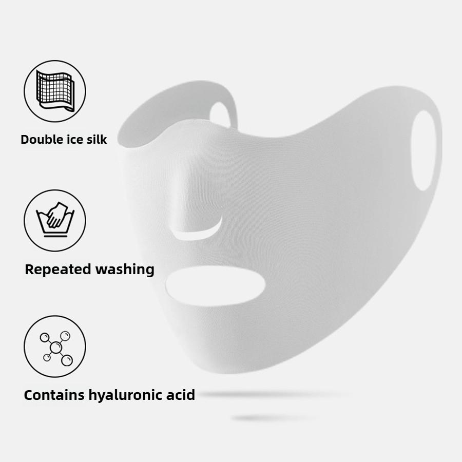 

Women Sun Protection Face Mask, Face Sunscreen Mask After Laser Beauty Treatment, Face Mask for Covering Facial Allergies серый