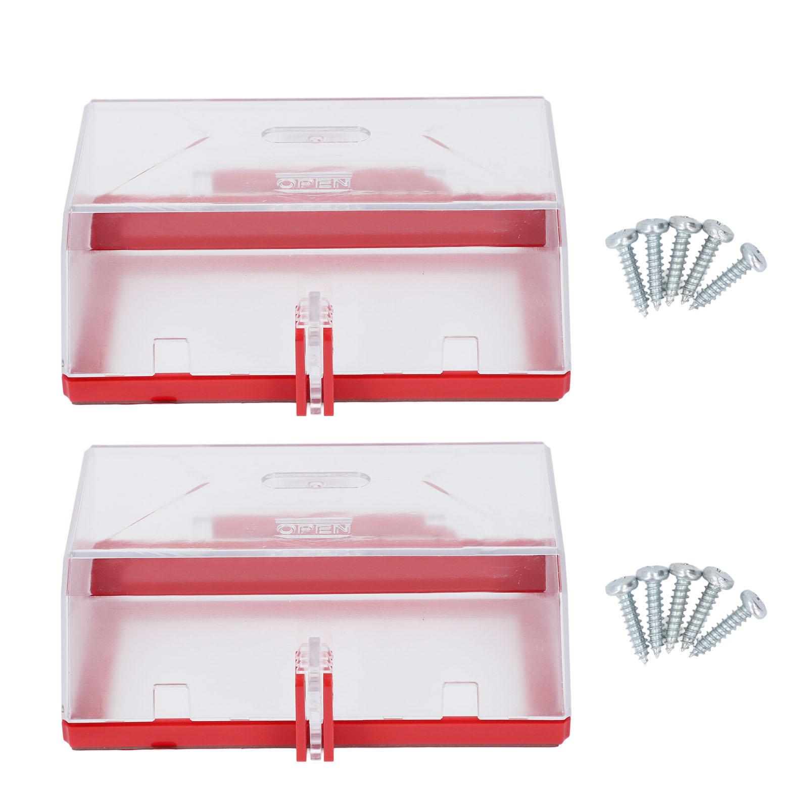 

2Pcs Emergency Stop Button Cover Lockout Resin PC Enhanced Safety Transparent Push Button Switch