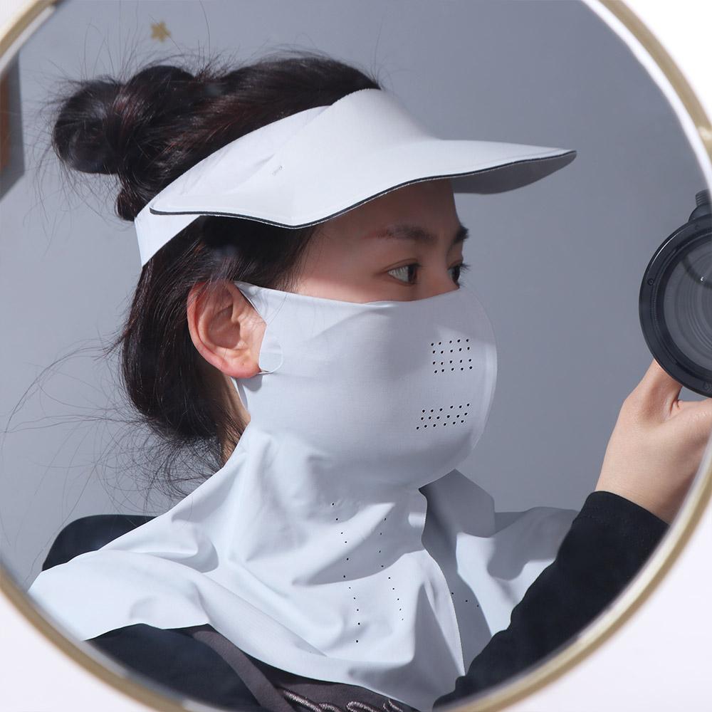 UV Protection Sunscreen Face Cover Dustproof Visor Hat Ice Silk Mask Wide Brimmed Hat Face Protection UV Protection Veil Fishing