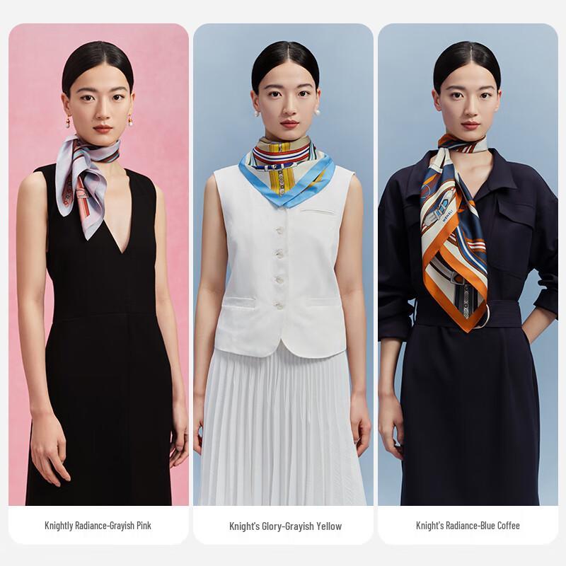 WENSLI Women's Knight's Glory Mulberry Silk Scarf